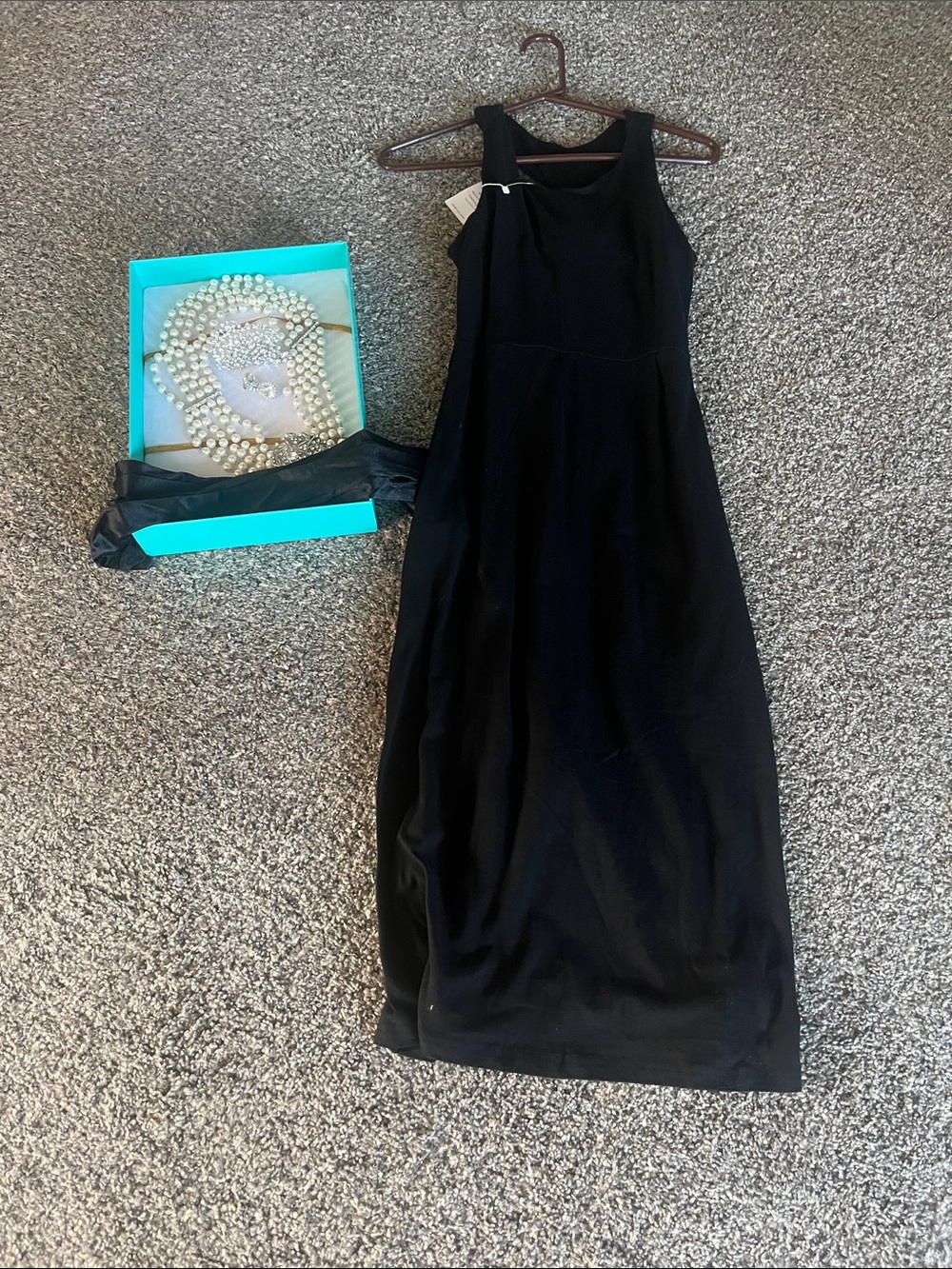 Breakfast at Tiffany’s Audrey Hepburn Costume Dress Tiara Necklace and earrings